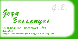 geza bessenyei business card